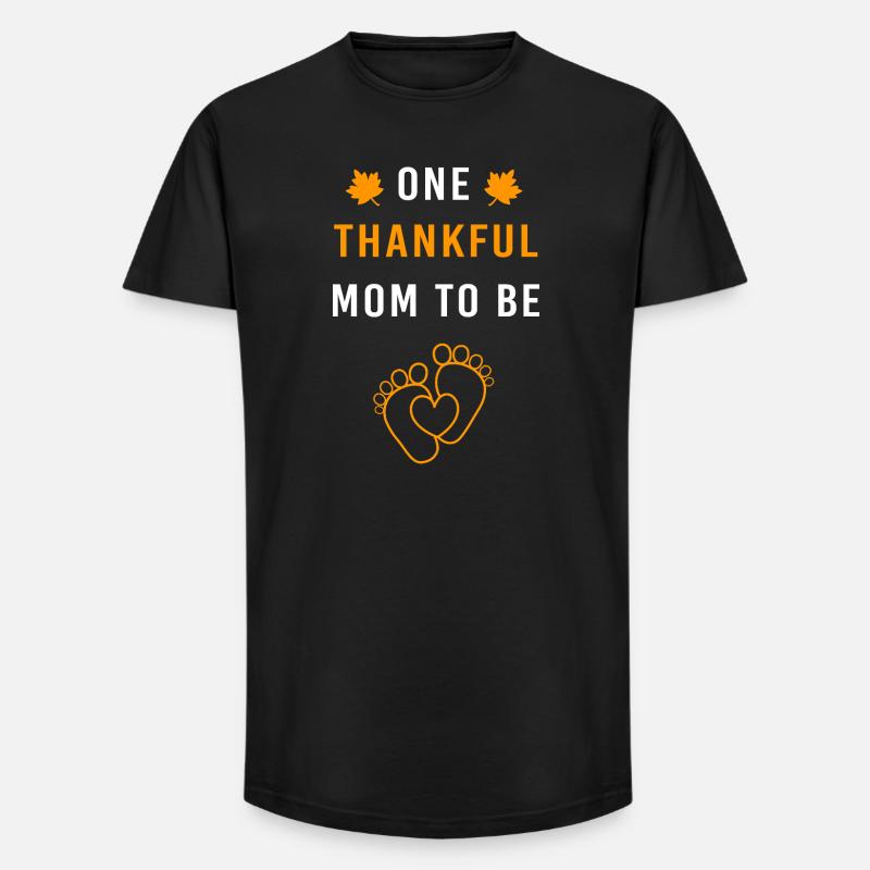 Thanksgiving Gender Reveal Werdende Mutter - Long Fit Männer T-Shirt - Schwarz