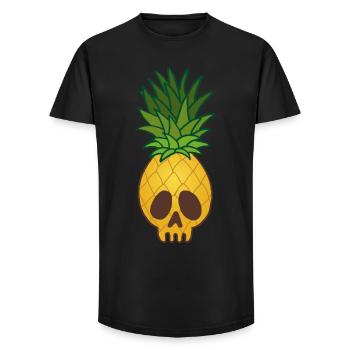 Pineapple Skull - Long Fit Men's T-Shirt - black - Front - AI Model Male 185 light (185cm)