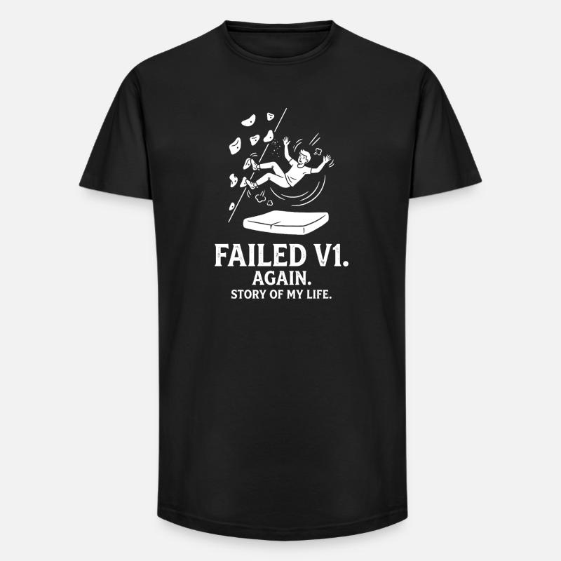 Sturz V1 – Lebensgeschichte - Long Fit Männer T-Shirt - Schwarz