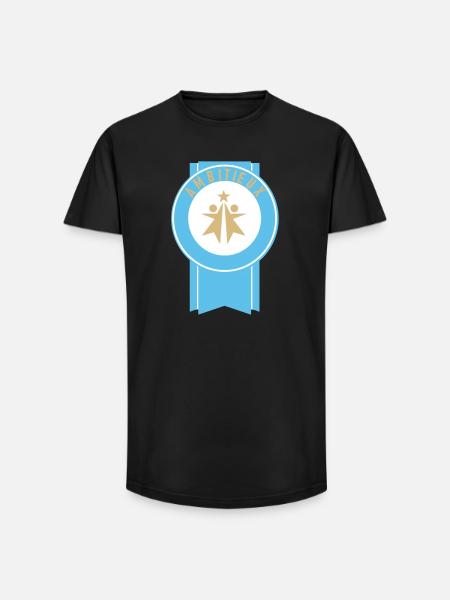 Ambitieux - T-shirt coupe longue homme - noir