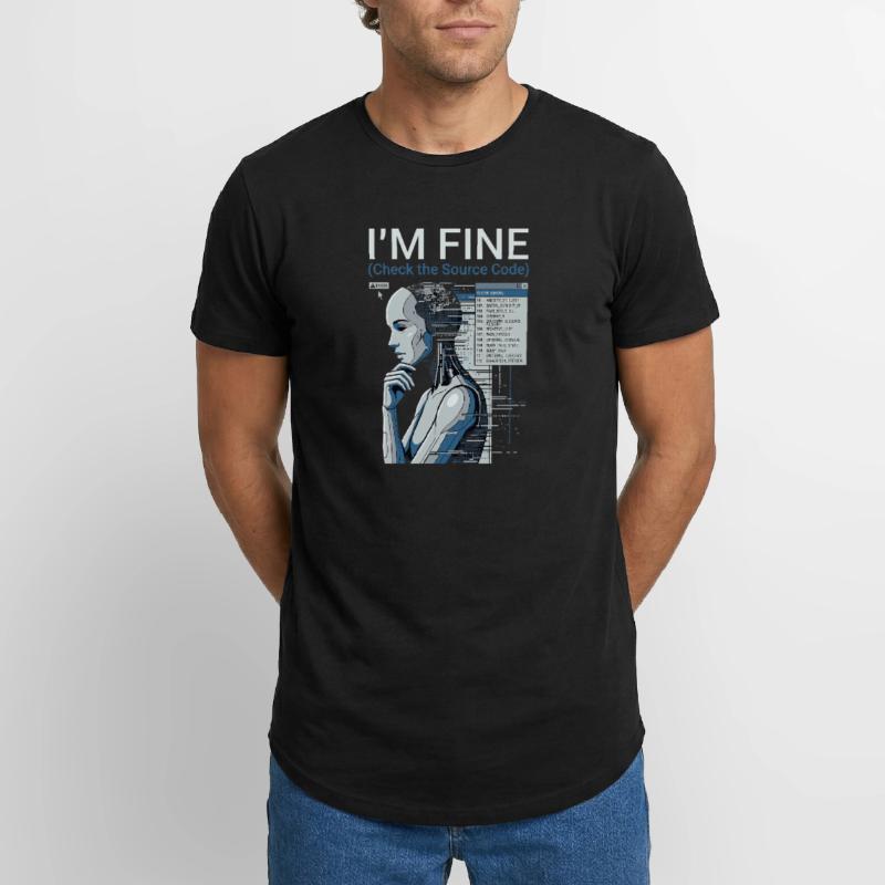 Check The Source Code Long Fit Men's T-Shirt
