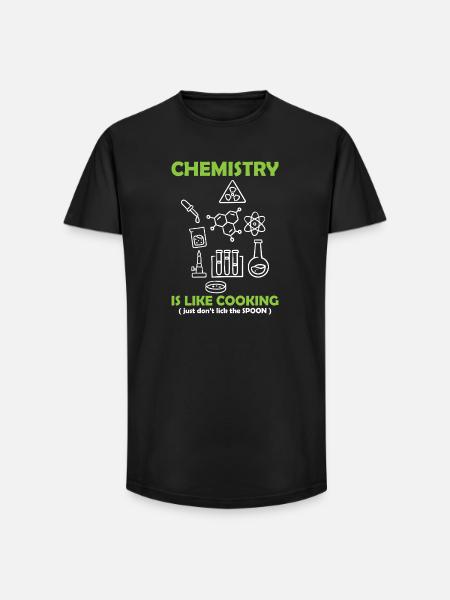 Professeur de chimie Chimie chimiste - T-shirt coupe longue homme - noir