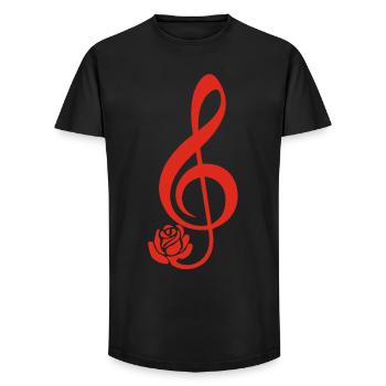 Roter Erdenschlüssel in voller Blüte - Long Fit Männer T-Shirt - Schwarz - Vorne - AI Model Male 185 light (185cm)