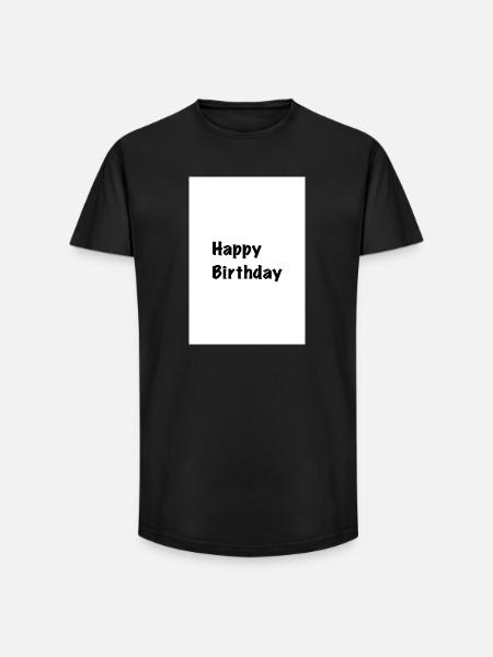 Happy birthday - Long Fit Men's T-Shirt - black