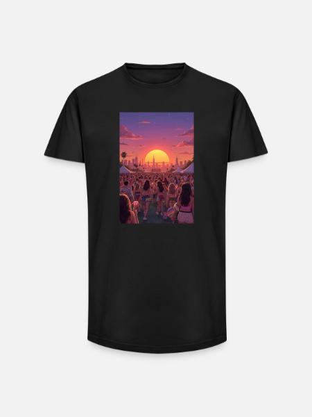 Queer Festival with friends - Long Fit Men's T-Shirt - black