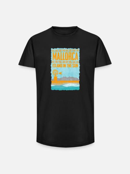 Mallorca island in the sunshine - Long Fit Men's T-Shirt - black