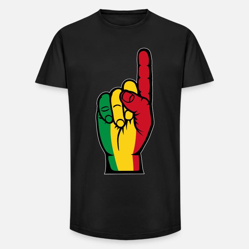 Drapeau du Mali numéro 1 - T-shirt coupe longue homme - noir