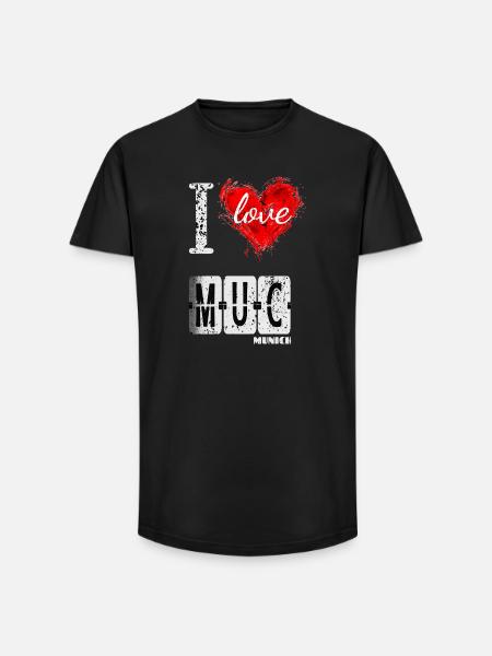 J’adore Munich - T-shirt coupe longue homme - noir