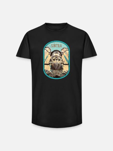 Illustration Indgang Pena Palace, Sintra, Portugal - Long fit herre T-shirt - sort