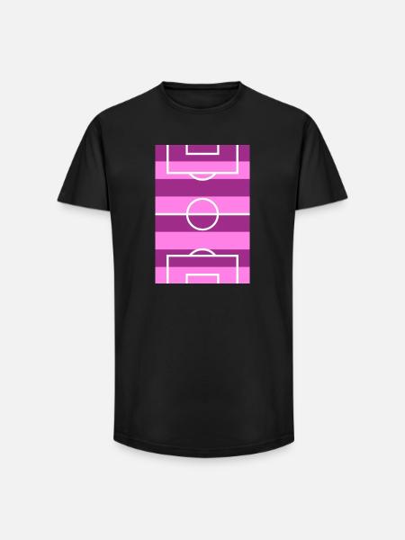 Soccer field pink - Long Fit Men's T-Shirt - black