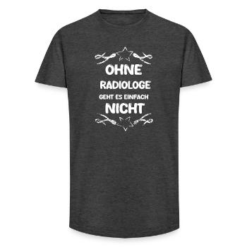 Radiologe als Radiologe - Long Fit Männer T-Shirt - Anthrazit - Vorne - AI Model Male 185 light (185cm)
