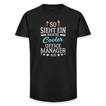Cool Office Manager Team Leadership Office - Long Fit Men's T-Shirt - black - Front - AI Model Male 185 light (185cm)