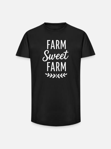 Cute Farmer Farm Saying Farm - Long Fit Men's T-Shirt - black