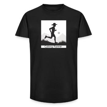 Cyborg Runner - Long Fit Men's T-Shirt - black - Front - AI Model Male 185 light (185cm)