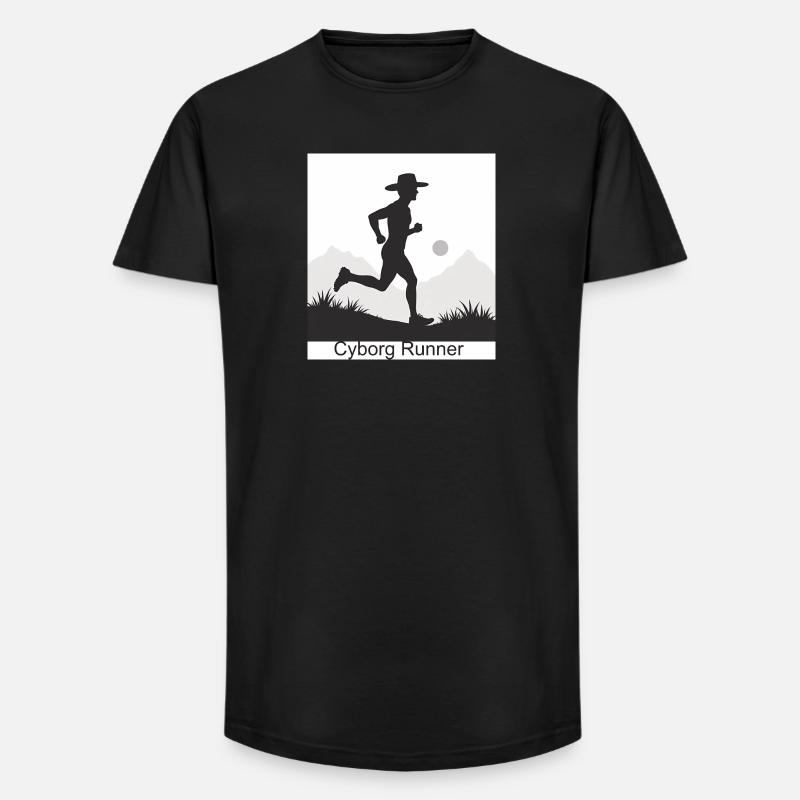Cyborg Runner - Long Fit Männer T-Shirt - Schwarz