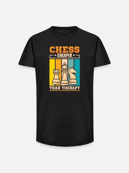 Chess Chess Player Chessboard - Long Fit Men's T-Shirt - black
