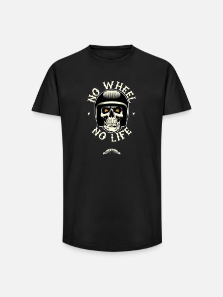 No wheel No life - Long Fit Men's T-Shirt - black