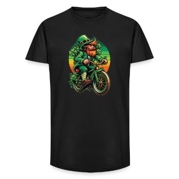 St. Patrick's Day Leprechaun Bicycle Design - Long Fit Men's T-Shirt - black - Front - AI Model Male 185 light (185cm)