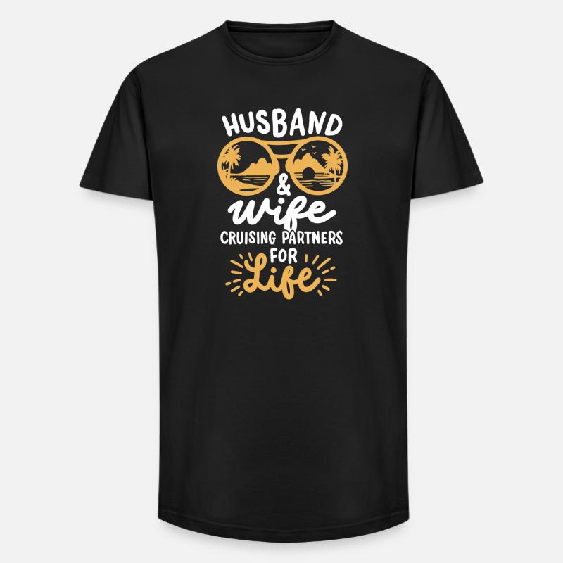 Ehemann Ehefrau Kreuzfahrt - Long Fit Männer T-Shirt - Schwarz