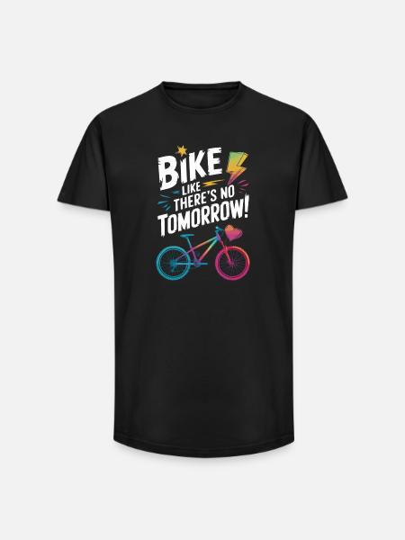 Bike Motivational Quote Design - Long Fit Men's T-Shirt - black