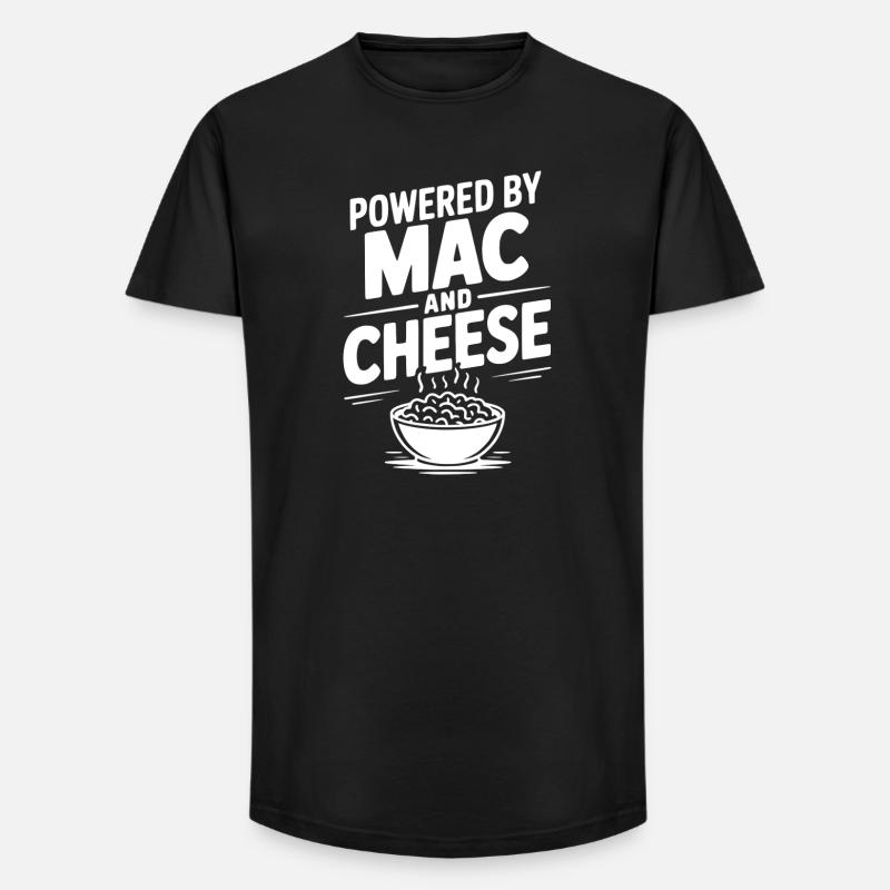 Propulsé par Mac and Cheese - T-shirt coupe longue homme - noir