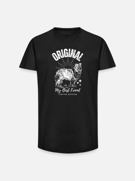 Original Dog My Best Friend - Long Fit Men's T-Shirt - black