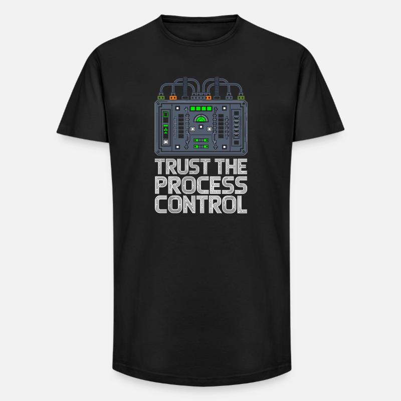 Trust The Process Control Prozessleittechnik - Long Fit Men's T-Shirt - black