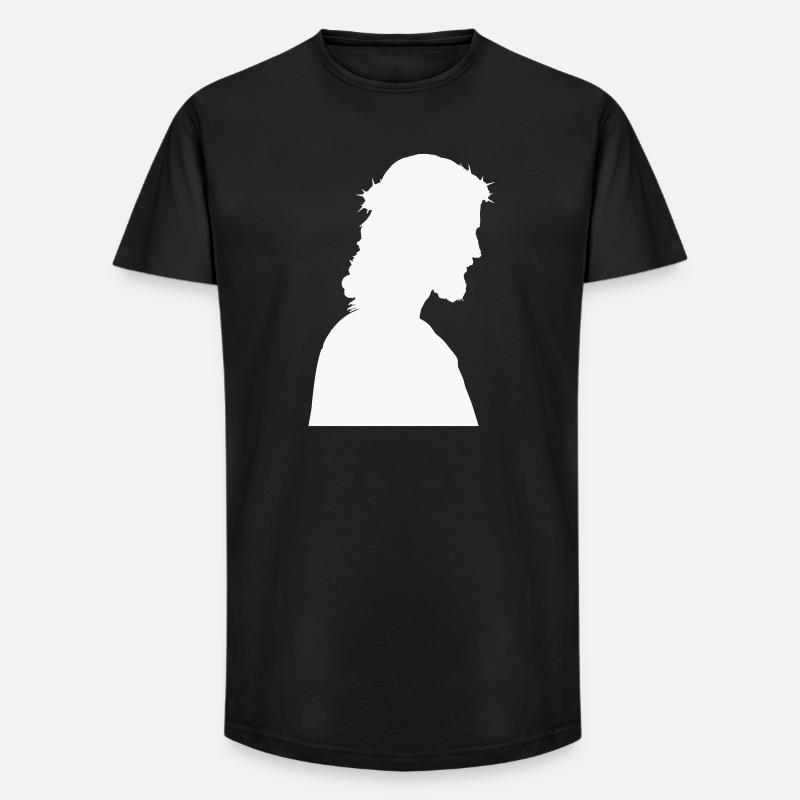Jesus Christ Silhouette - Long Fit Men's T-Shirt - black