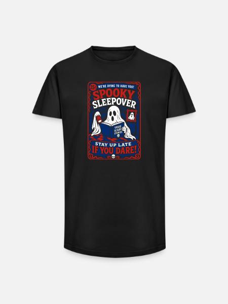 Spooky Sleepover Ghost Night - Long Fit Men's T-Shirt - black