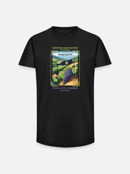 Penchant for alcohol - Long Fit Men's T-Shirt - black
