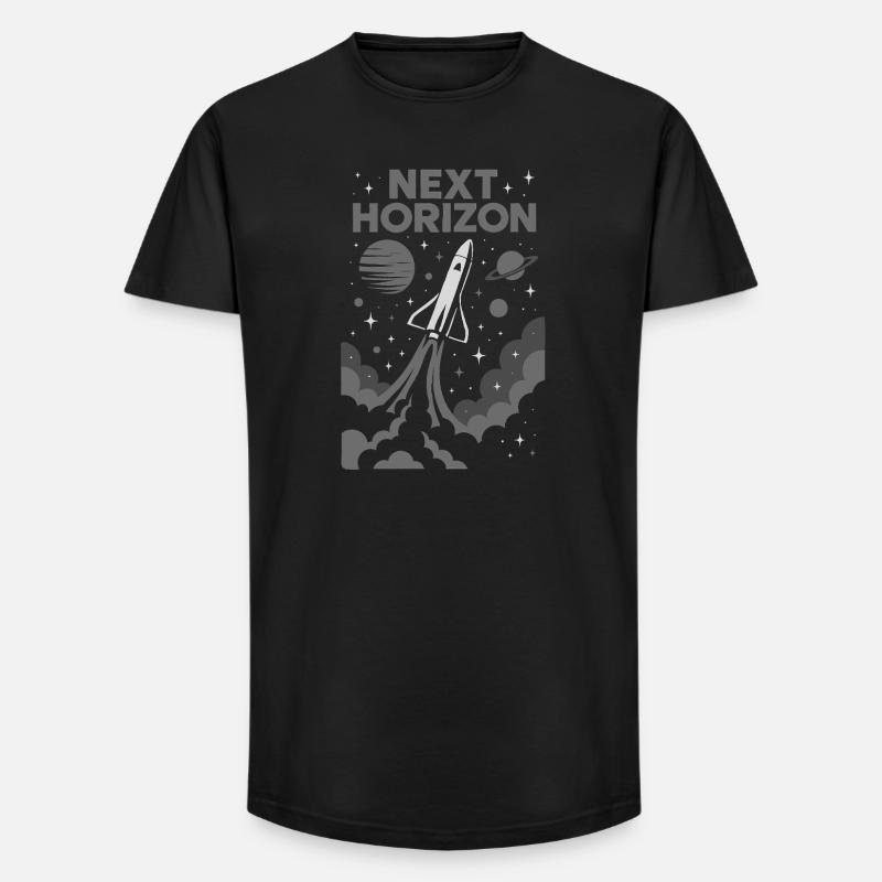 Nächste Horizon Rocket Expedition - Long Fit Männer T-Shirt - Schwarz