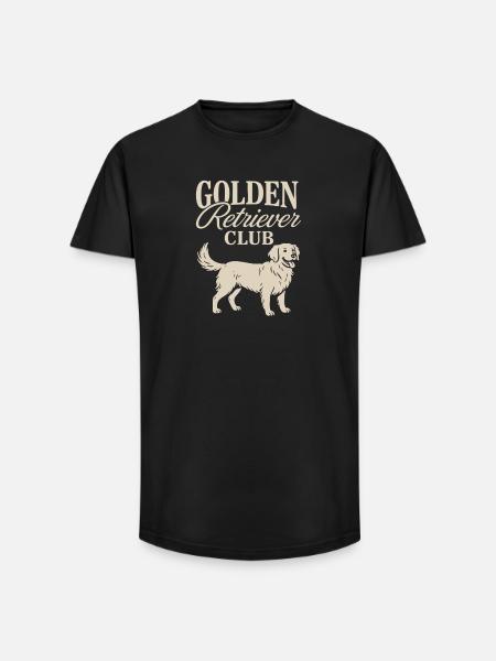 Golden Retriever Club - Long Fit Men's T-Shirt - black