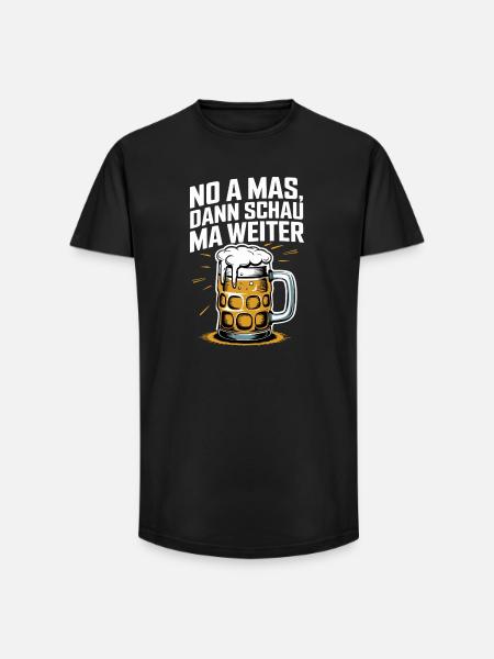 Bier Spruch Prost Krug - Long Fit Männer T-Shirt - Schwarz