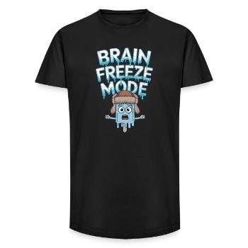  Brain Freeze Mode Lustiger Eis Cartoon Spruch - Long Fit Männer T-Shirt - Schwarz - Vorne - AI Model Male 185 light (185cm)