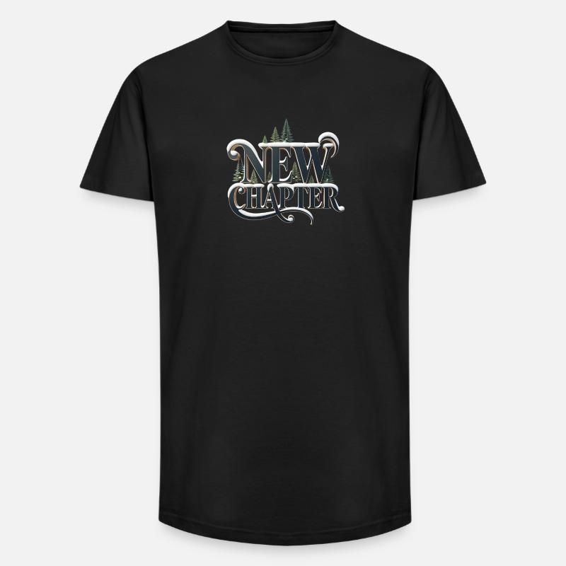 Neues Kapitel Winterwald - Long Fit Männer T-Shirt - Schwarz