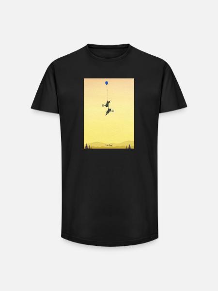 Floating Mice Adventure - Long Fit Men's T-Shirt - black