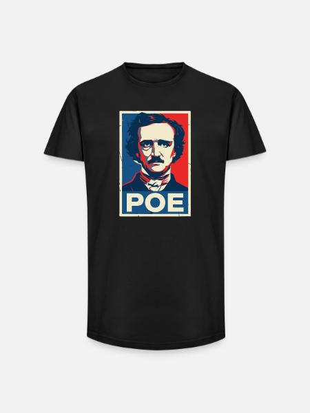 Gotisk litterært portrætplakat - Long fit herre T-shirt - sort