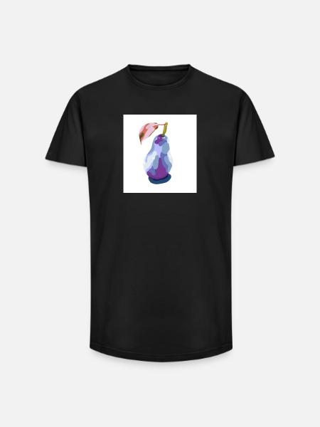 Pear in Pastels Abstract - Long Fit Men's T-Shirt - black