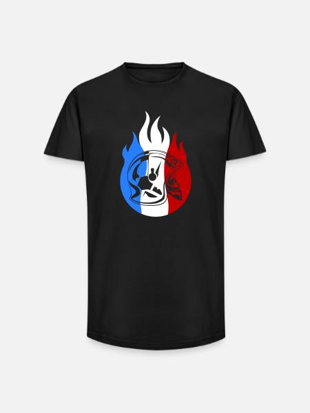 casque sp flamme 3 - T-shirt coupe longue homme - noir