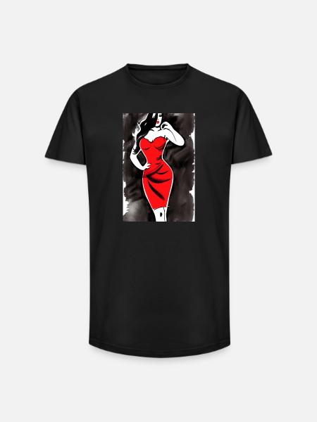 Pin up 2 - Long Fit Men's T-Shirt - black