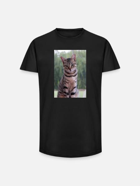 Chaton Chaton - T-shirt coupe longue homme - noir