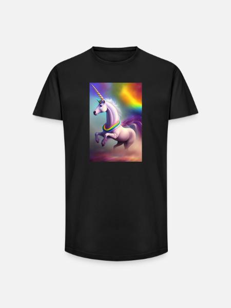 Unicorn - Long Fit Men's T-Shirt - black