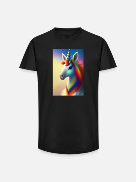 Unicorn - Long Fit Men's T-Shirt - black