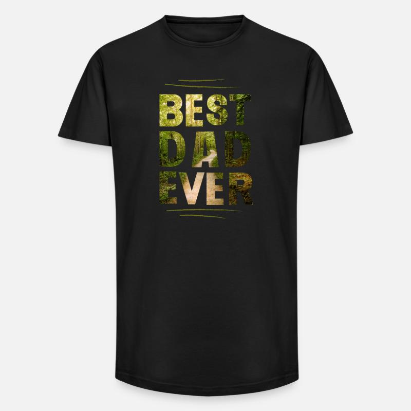 Bester Papa - Long Fit Männer T-Shirt - Schwarz