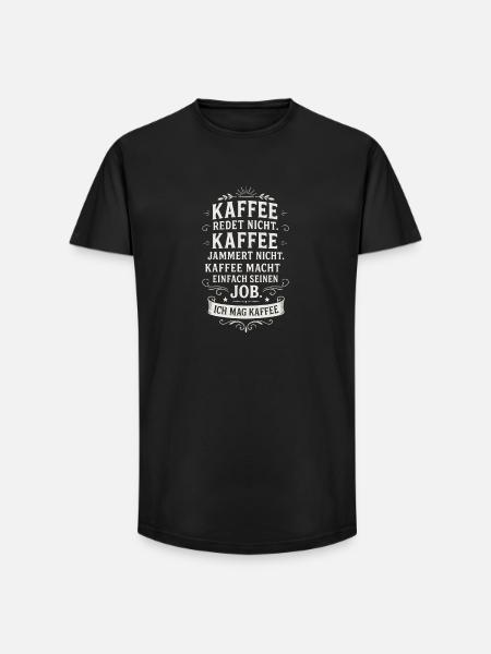 Coffee Funny Coffee Saying Office - Long Fit Men's T-Shirt - black
