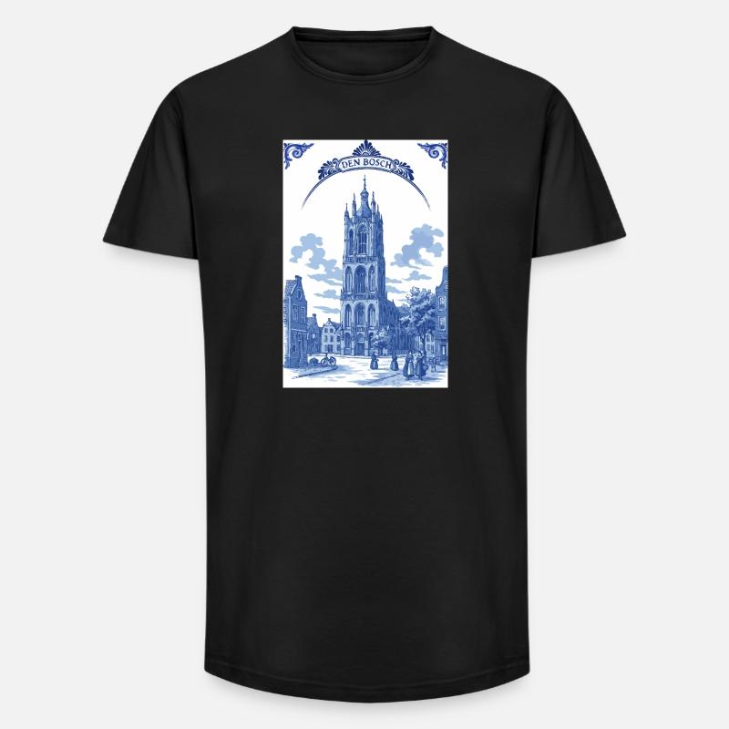 St. John's Cathedral 's Hertogenbosch - Long Fit Men's T-Shirt - black