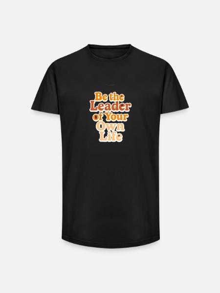 Inspirational leadership text design - Long Fit Men's T-Shirt - black