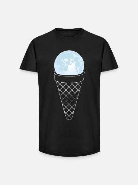 Lune et crème glacée - Long Fit Men's T-Shirt - black