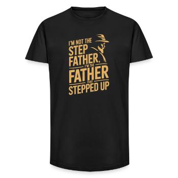 The Father That Stepped Up - Long Fit Men's T-Shirt - black - Front - AI Model Male 185 light (185cm)