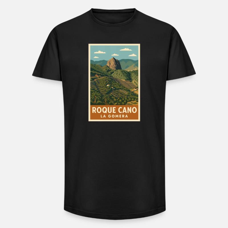 Roque Cano La Gomera - Long Fit Männer T-Shirt - Schwarz
